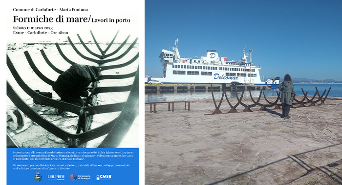 Sabato 11 marzo l’artista Marta Fontana presenta il suo progetto d’arte pubblica “Formiche di mare” dedicato ai galanzieri
