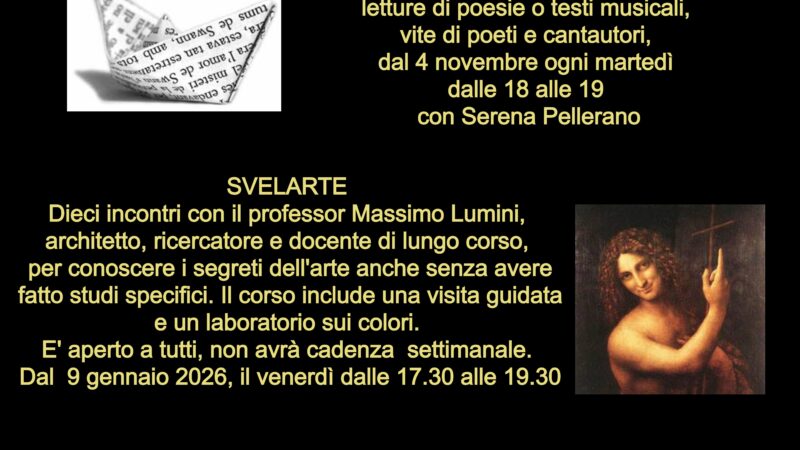 Martedì 4 novembre, con un omaggio a Nunzia Boccone, iniziano i corsi della LUC